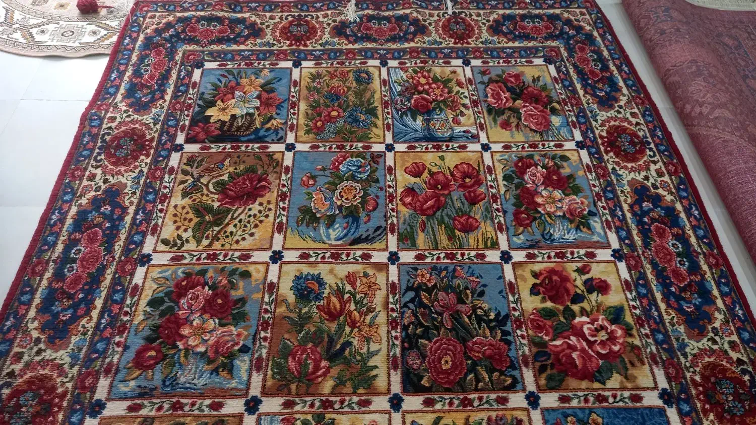 قالی دستبافت ۶ متری|فرش|شهرکرد, |دیوار