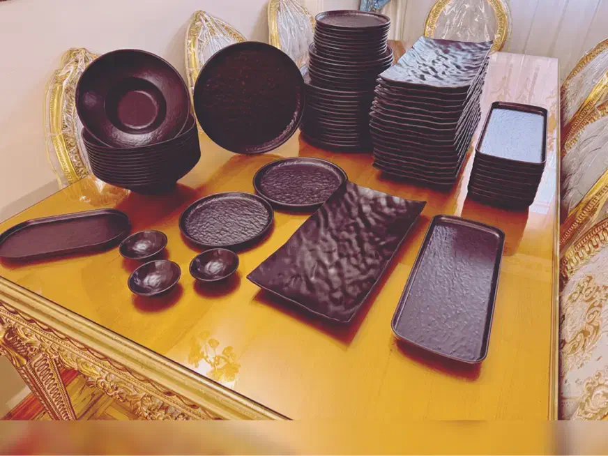 ظروف ملامین مشکی( مناسب کافه رستوران )|ظروف سرو و پذیرایی|تهران, شهرآرا|دیوار