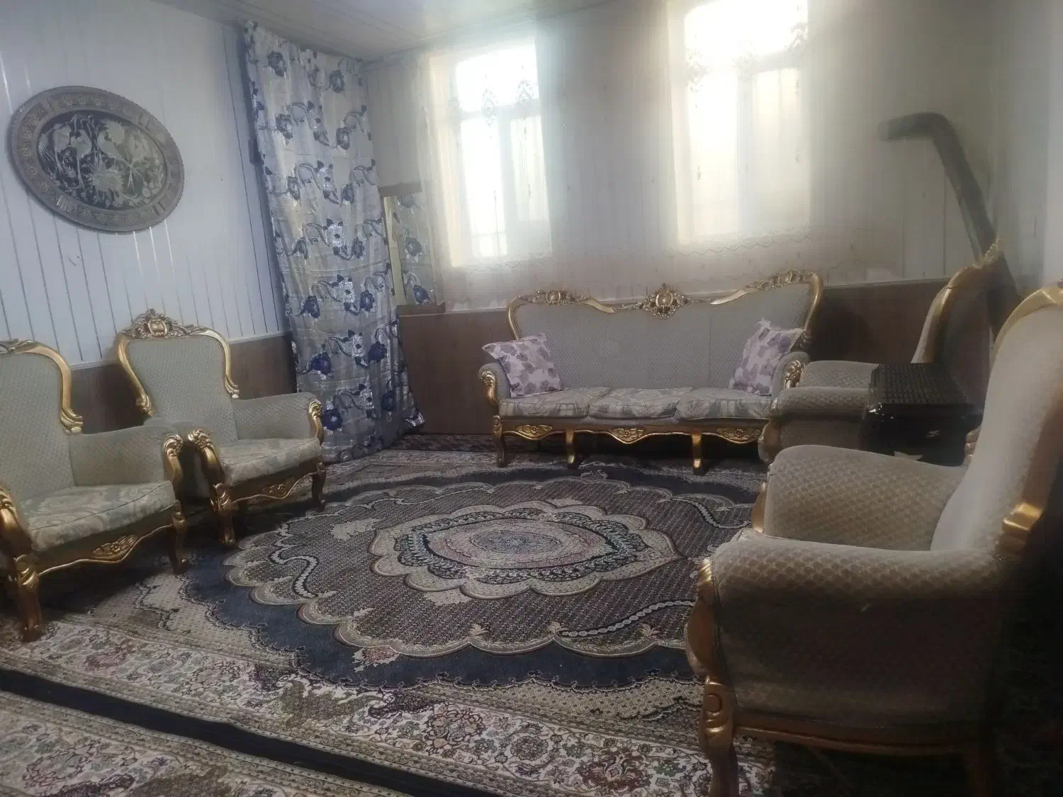 مبل سلطنتی نه نفره|مبلمان خانگی و میز عسلی|قائن, |دیوار