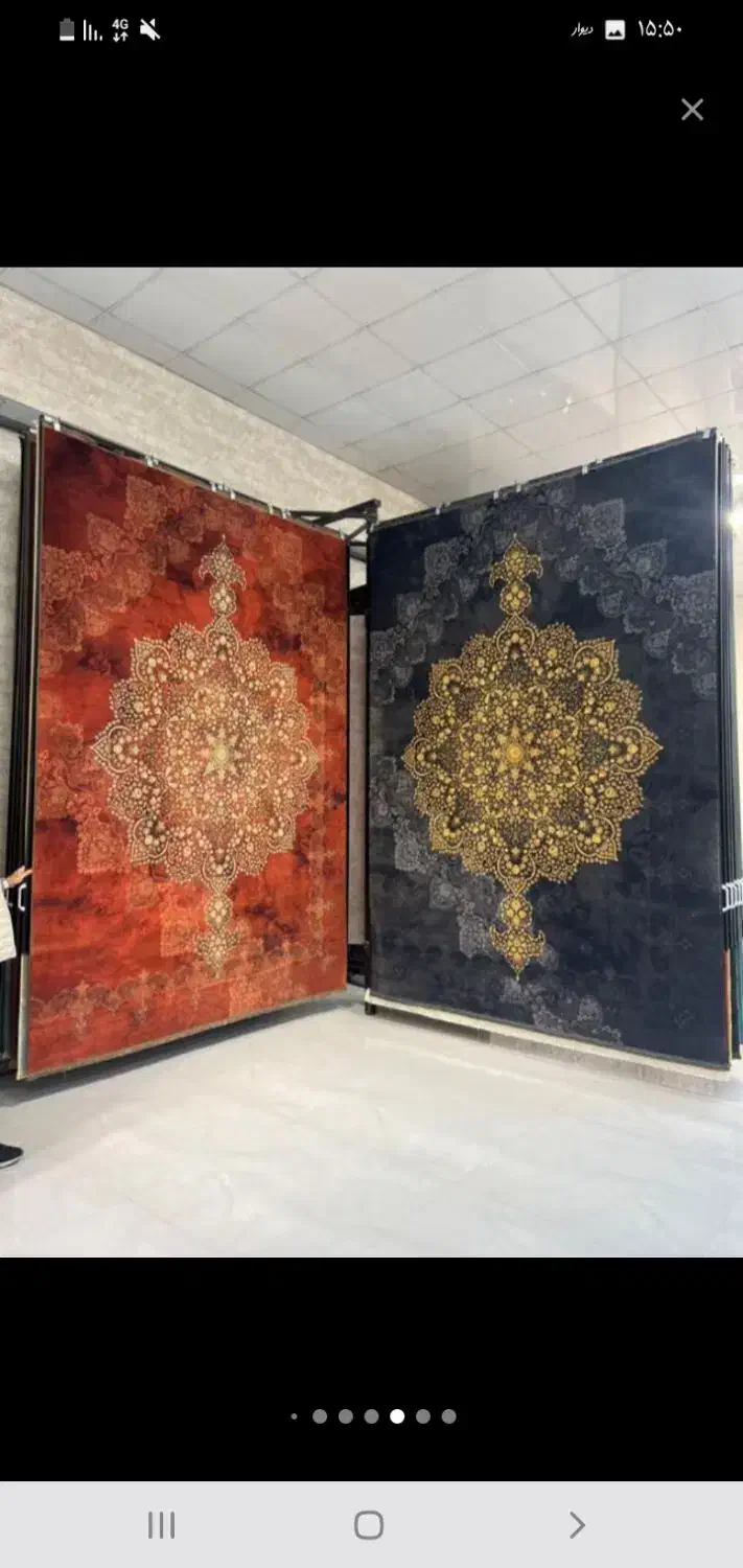 فرش لاکی کاشان درطرح رنگ های مختلف|فرش|شیراز, ریشمک|دیوار