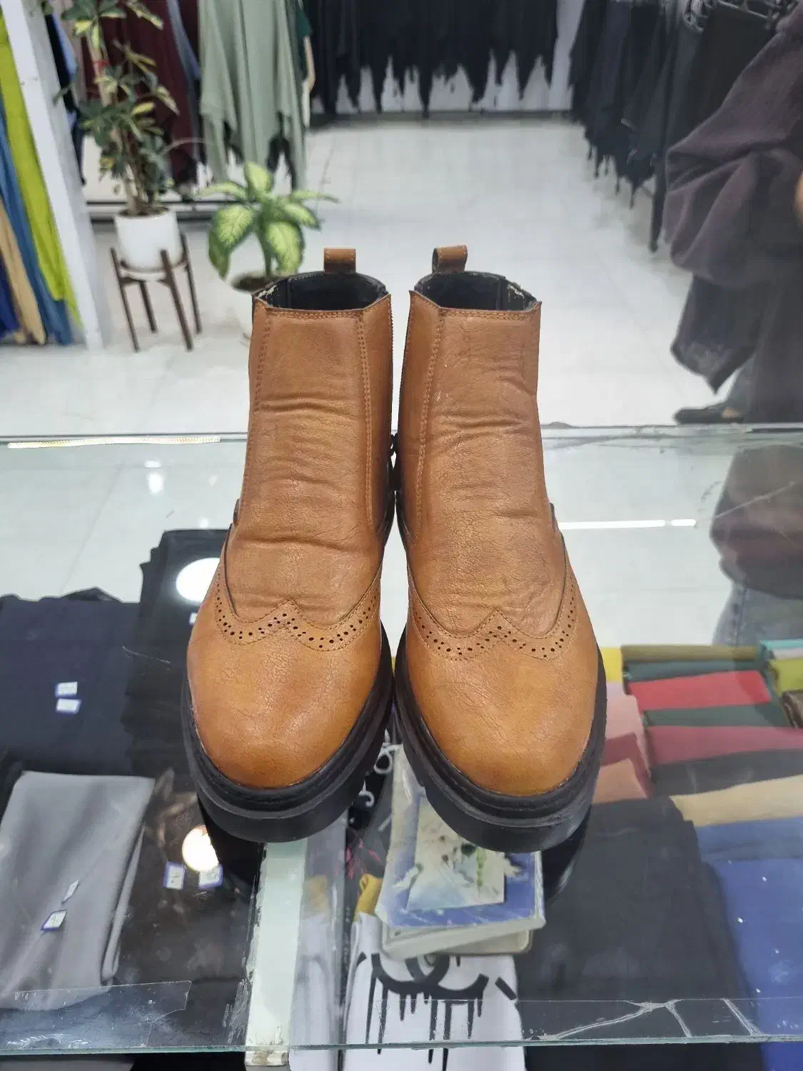 کفش نیم بوت عسلی شیک سایز۴۱|کیف، کفش، کمربند|تربتحیدریه, مسجد جامع|دیوار