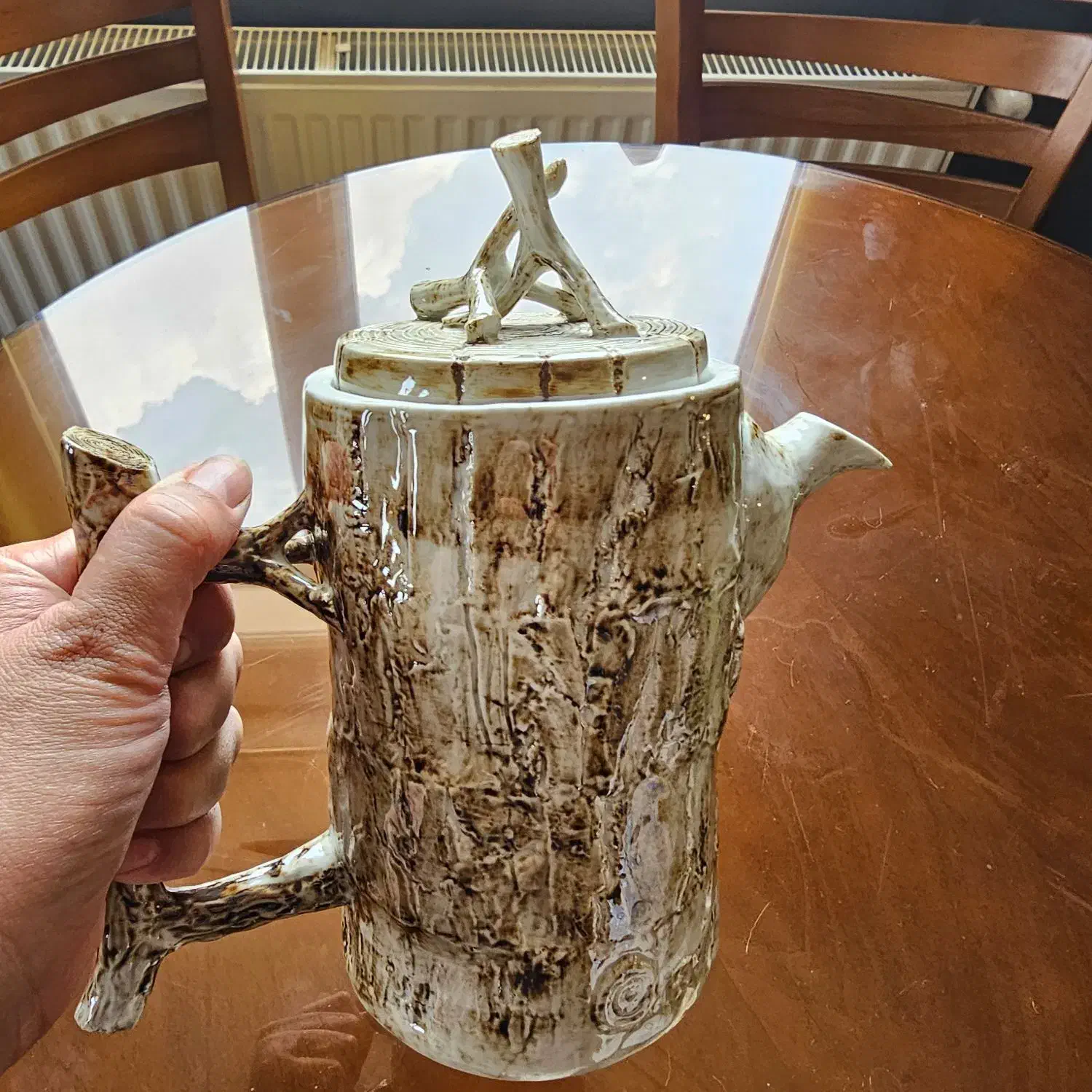 قوری و قندان دکوری طرح درخت|مجسمه، تندیس، ماکت|اراک, |دیوار