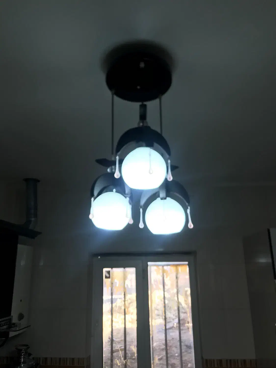 لوستر/ لوستر سه حباب/لوستر اشپزخانه|لوستر و چراغ آویز|گلپایگان, |دیوار