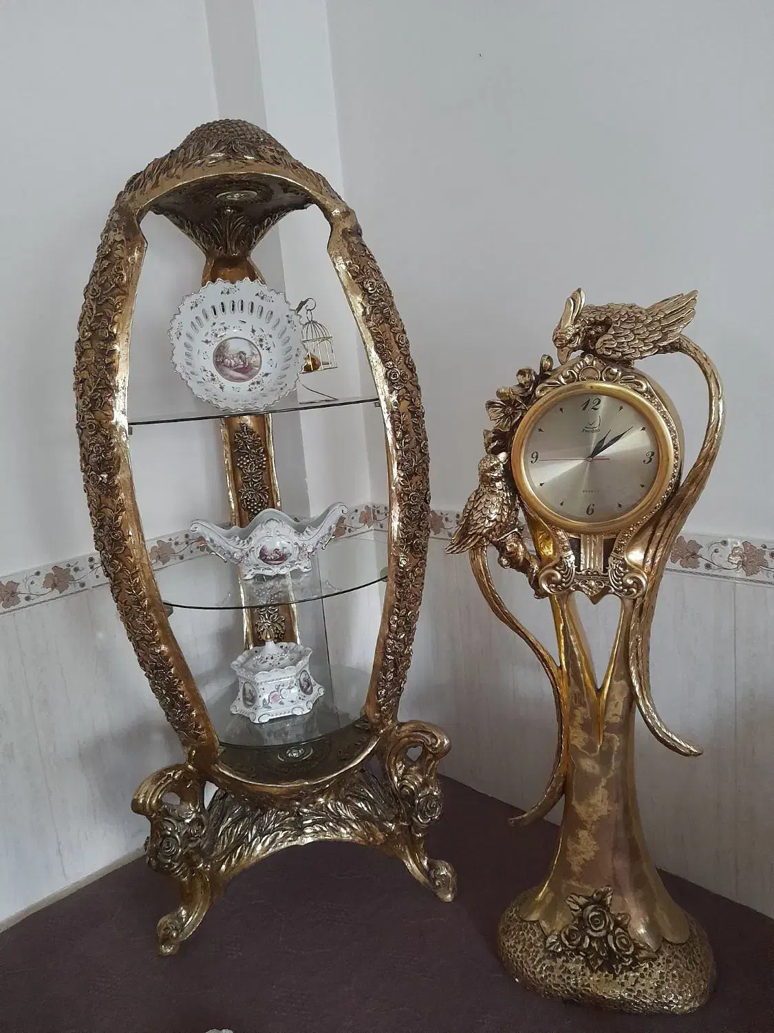 ساعت وبوفه|بوفه، ویترین، کنسول|میانه, |دیوار