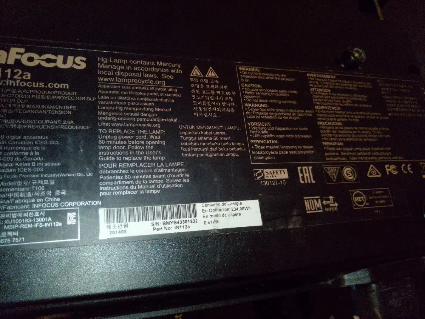 ویدیو پروژکتور با کیفیت InFocus وایرلس|تلویزیون و پروژکتور|کرج, فاز ۴ مهرشهر|دیوار