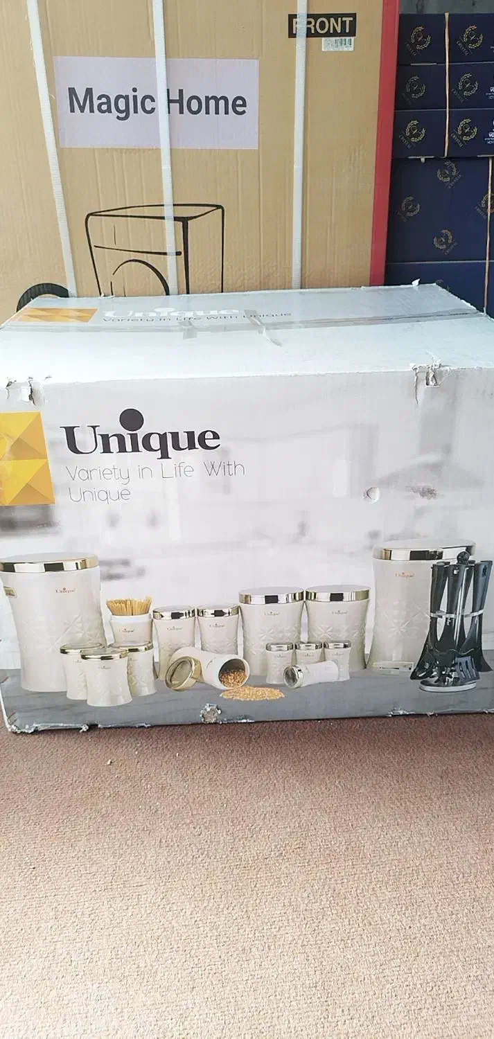 سرویس اشپزخونه۱۸ پارچه یونیک درب طلایی|ظروف سرو و پذیرایی|مهدی شهر, |دیوار