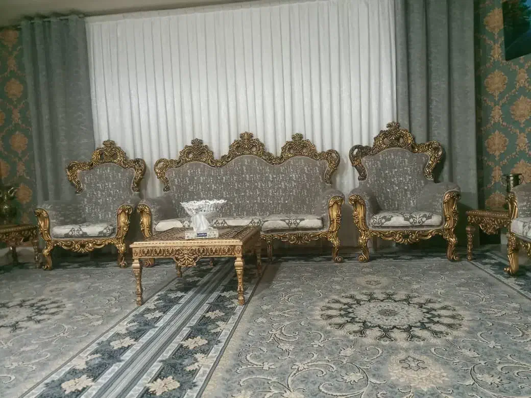 مبل سلطنتی 9نفره چوب راش|مبلمان خانگی و میز عسلی|قرچک, پارس سرام|دیوار