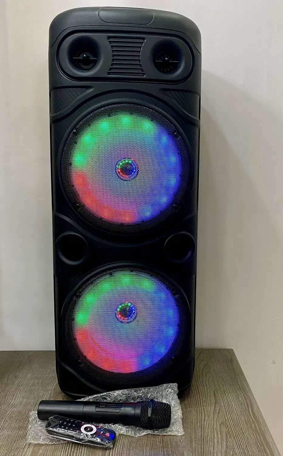 اسپیکر ۱۶ اینچ شارژی/برقی/ میکروفون بیسیم نو|سیستم صوتی خانگی|گلستان (تهران), |دیوار