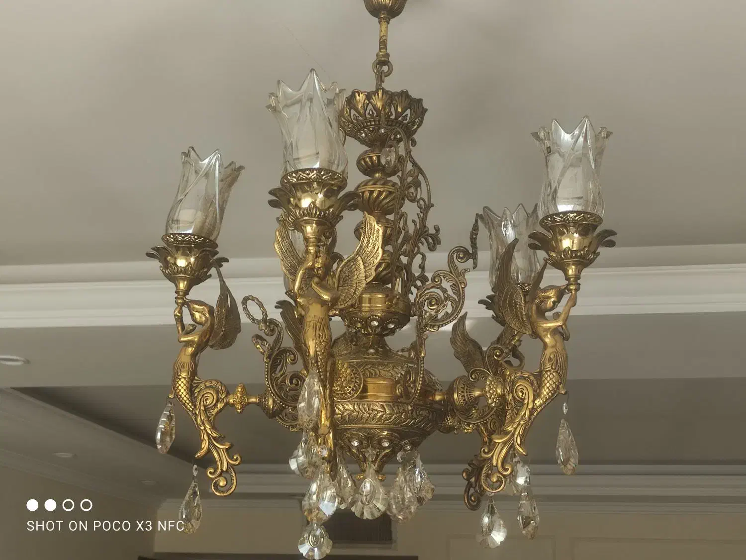 لوستر پنج شاخه|لوستر و چراغ آویز|تهران, تهرانسر شرقی|دیوار