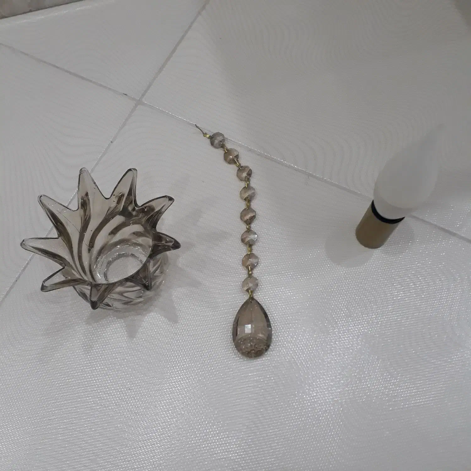 لامپ ولاله وکریستال|لوستر و چراغ آویز|باغستان, |دیوار