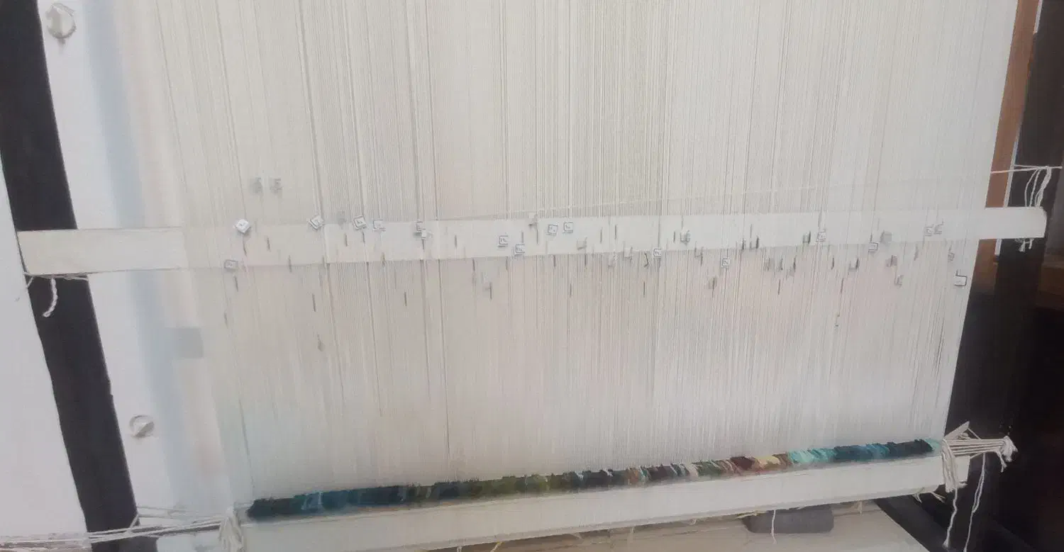 دار تابلوفرش باضافه طرح ونقشه پودباضافه چله کشی|لوازم خیاطی و بافتنی|ماهان, |دیوار