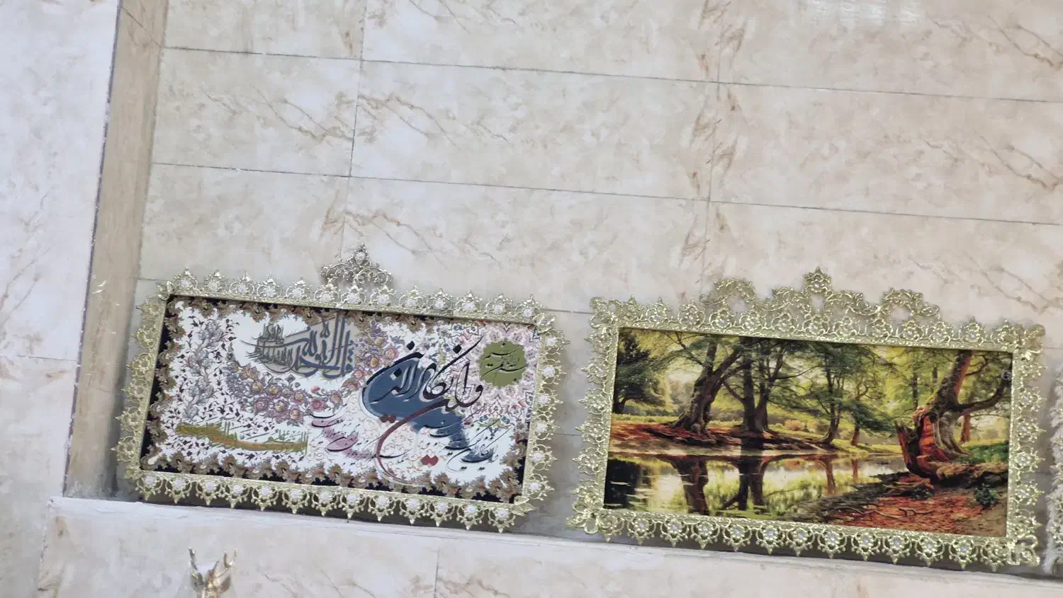 دنیایی تابلو فرش برنز اصل نگین سربی|تابلو فرش|کرمانشاه, |دیوار