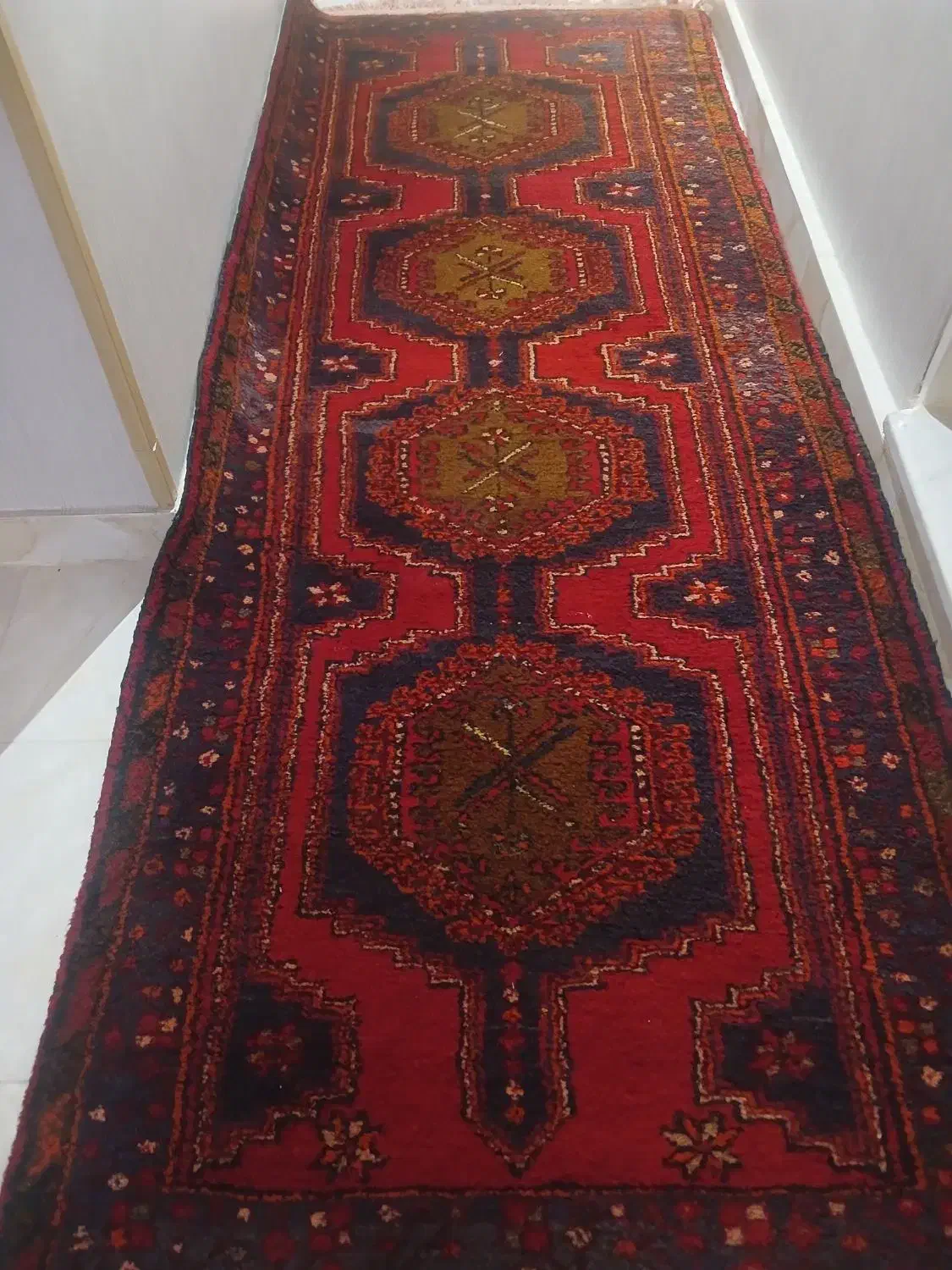 دوعدد کنار فرشی چهارگل،۴متری|فرش|قزوین, |دیوار