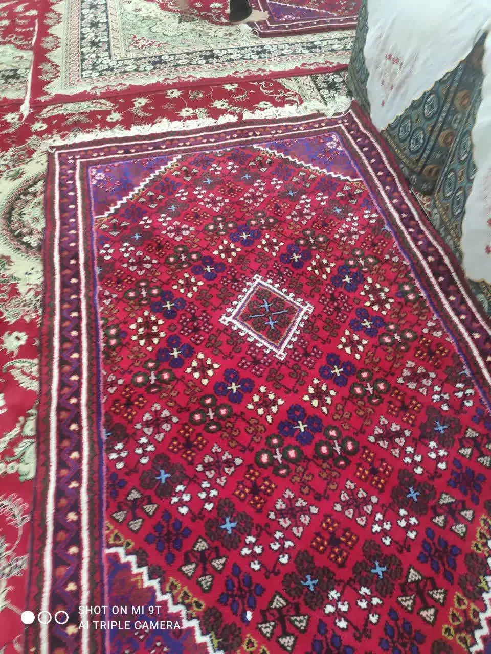 قالیچه دستباف جوشغانی|فرش|کاشان, ولیعصر|دیوار