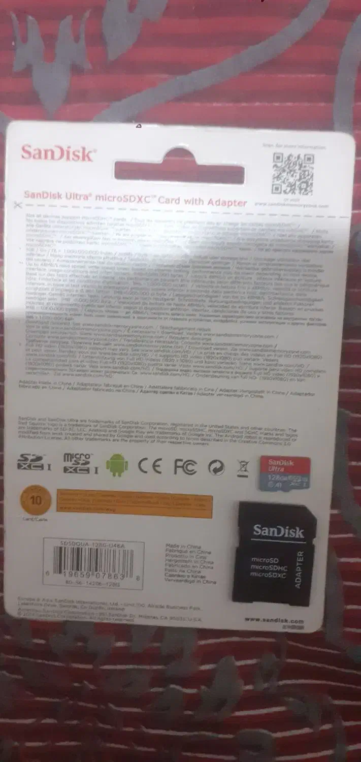 انواع کارت حافظه microSDXC سن دیسک مدل Ultra A1|لوازم جانبی موبایل و تبلت|کرج, عظیمیه|دیوار