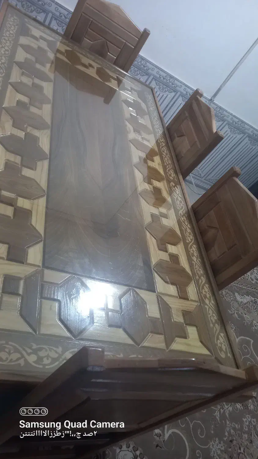 میز ناهار خوری گره چینی شده چوب گردو|میز و صندلی غذاخوری|قوچان, |دیوار