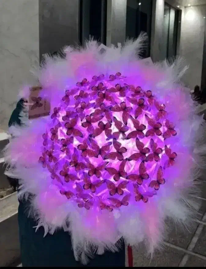 کادویی تولد سالگرد یلدا دسته گل پروانه و روبانی|گل مصنوعی|تبریز, |دیوار