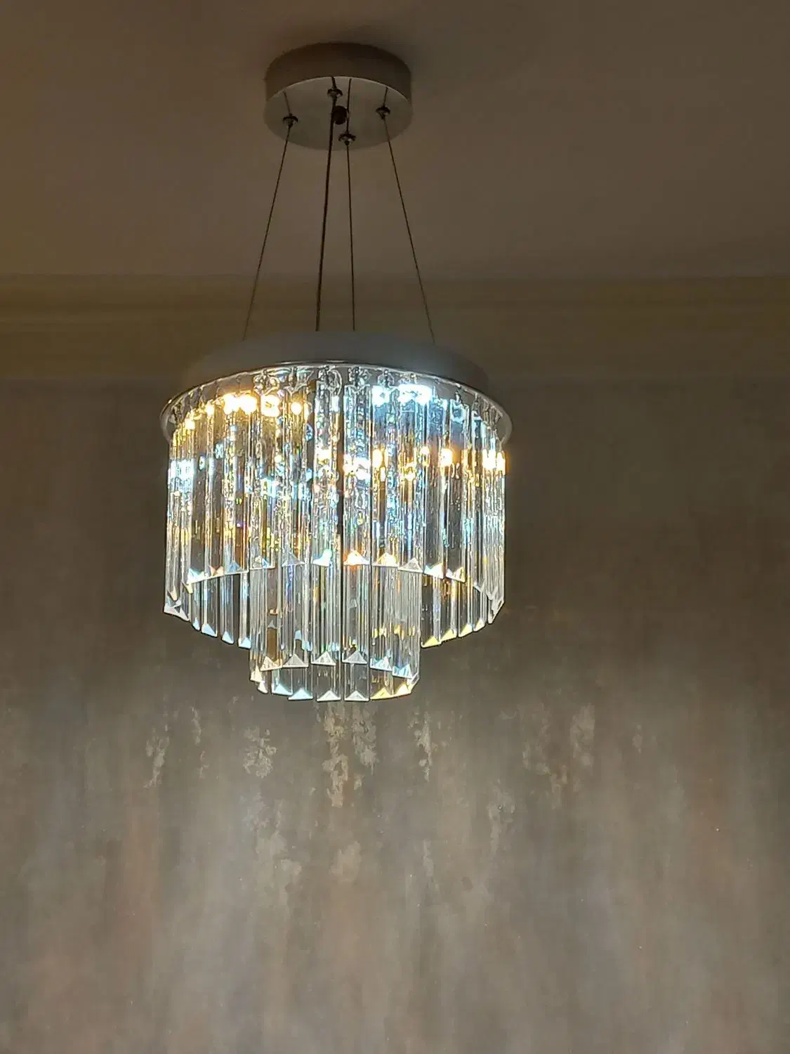 لوستر دوطبقه کاردی دایره با قطر ۳۰|لوستر و چراغ آویز|آمل, |دیوار