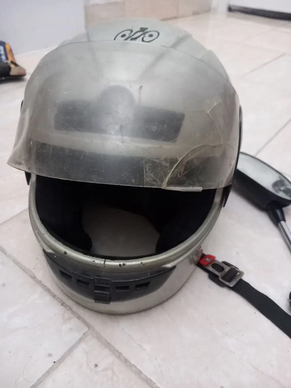 کلاه کاسکت به همراه اینه موتور|قطعات یدکی و لوازم جانبی|مشهد, مهدی آباد (بلوار توس)|دیوار