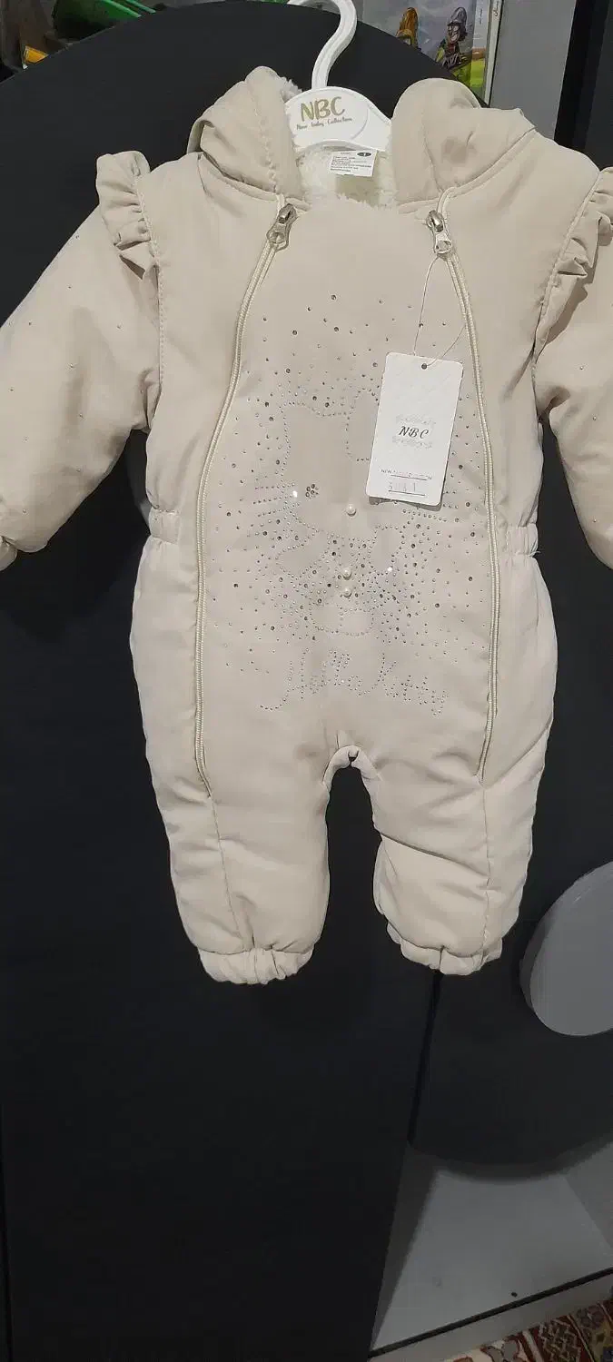 کاپشن سرهمی نوزادی نو استفاده نشده مناسب سیسمونی|لباس|دورود, |دیوار