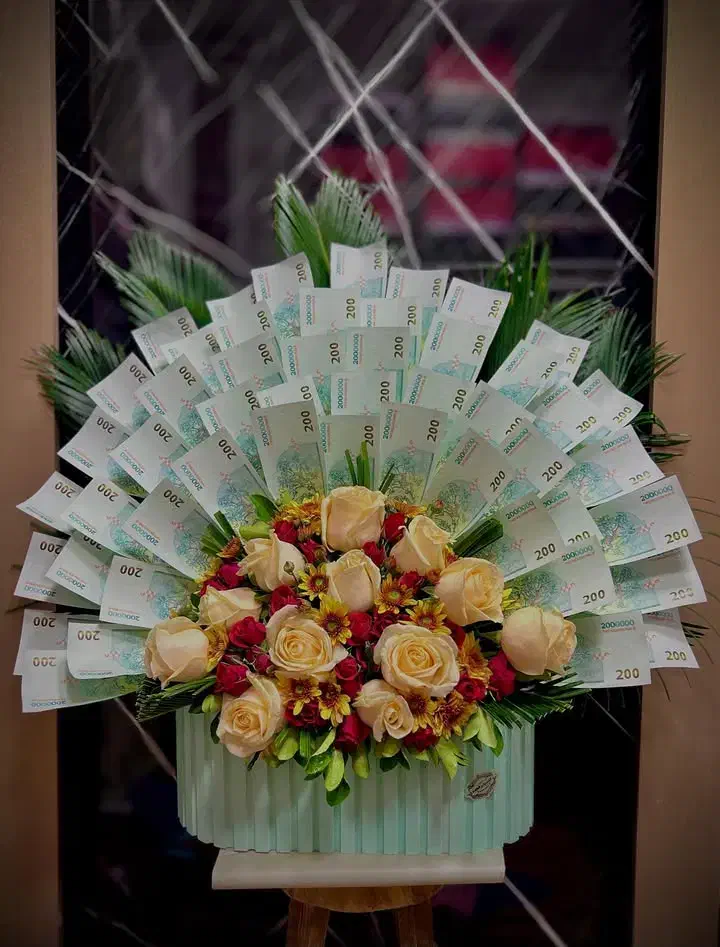 گل روبانی دست ساز باکس کادو|گل مصنوعی|ماکو, |دیوار