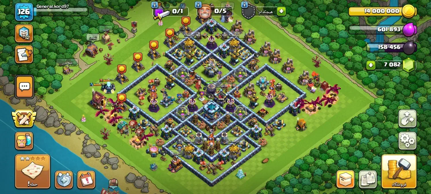 اکانت کلش تان ۱۳ تقریبا مکس|کنسول، بازی ویدئویی و آنلاین|هندمینی, |دیوار