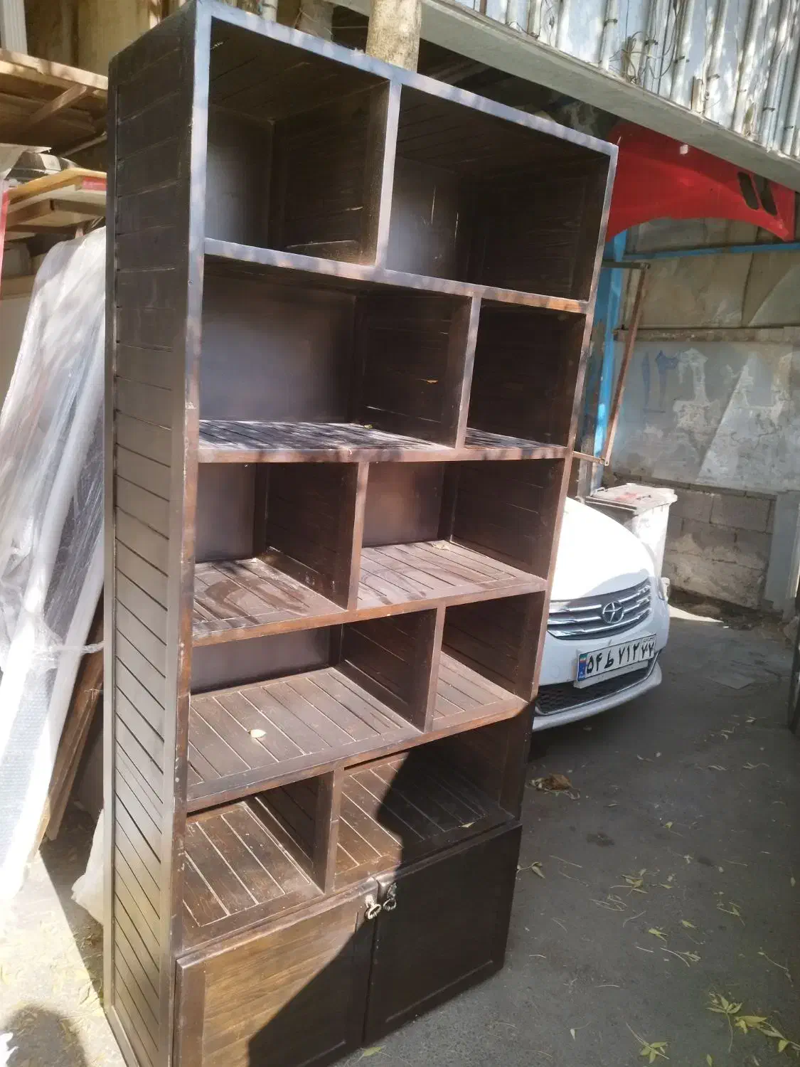 کتاب خانه چوبی تمام چوب در حد نو|کتابخانه، شلف، قفسه‌های دیواری|تهران, آسمان|دیوار