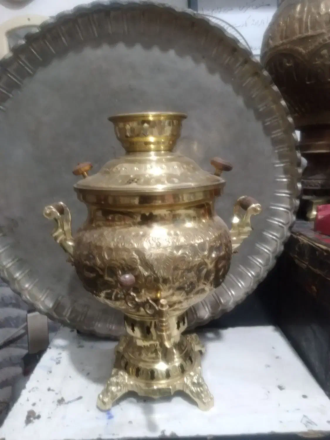 سماور زغالی قدیمی|کلکسیون اشیاء عتیقه|تربت جام, معدآباد|دیوار