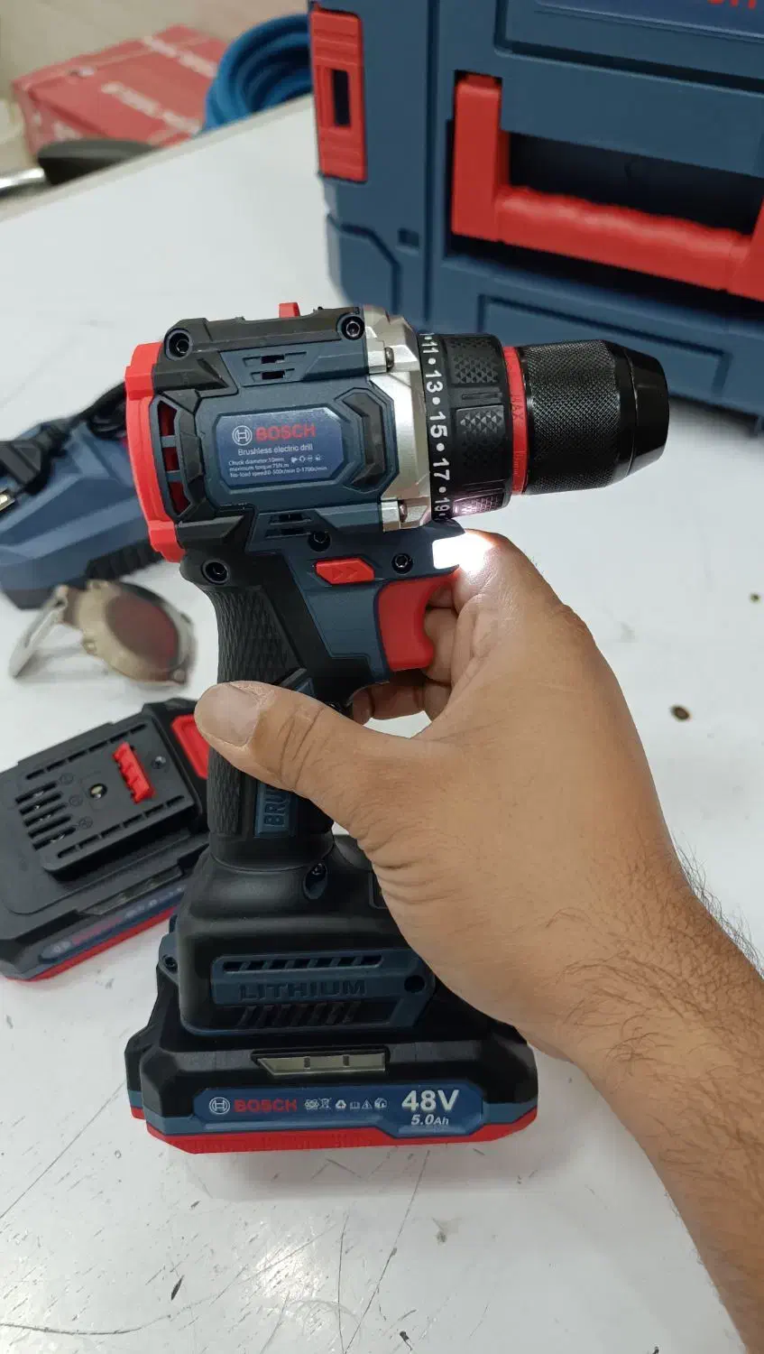دریل شارژی تمام براشلس ۴۸ولت بوش BOSCH|ابزارآلات|شیراز, شهرک رضوان|دیوار