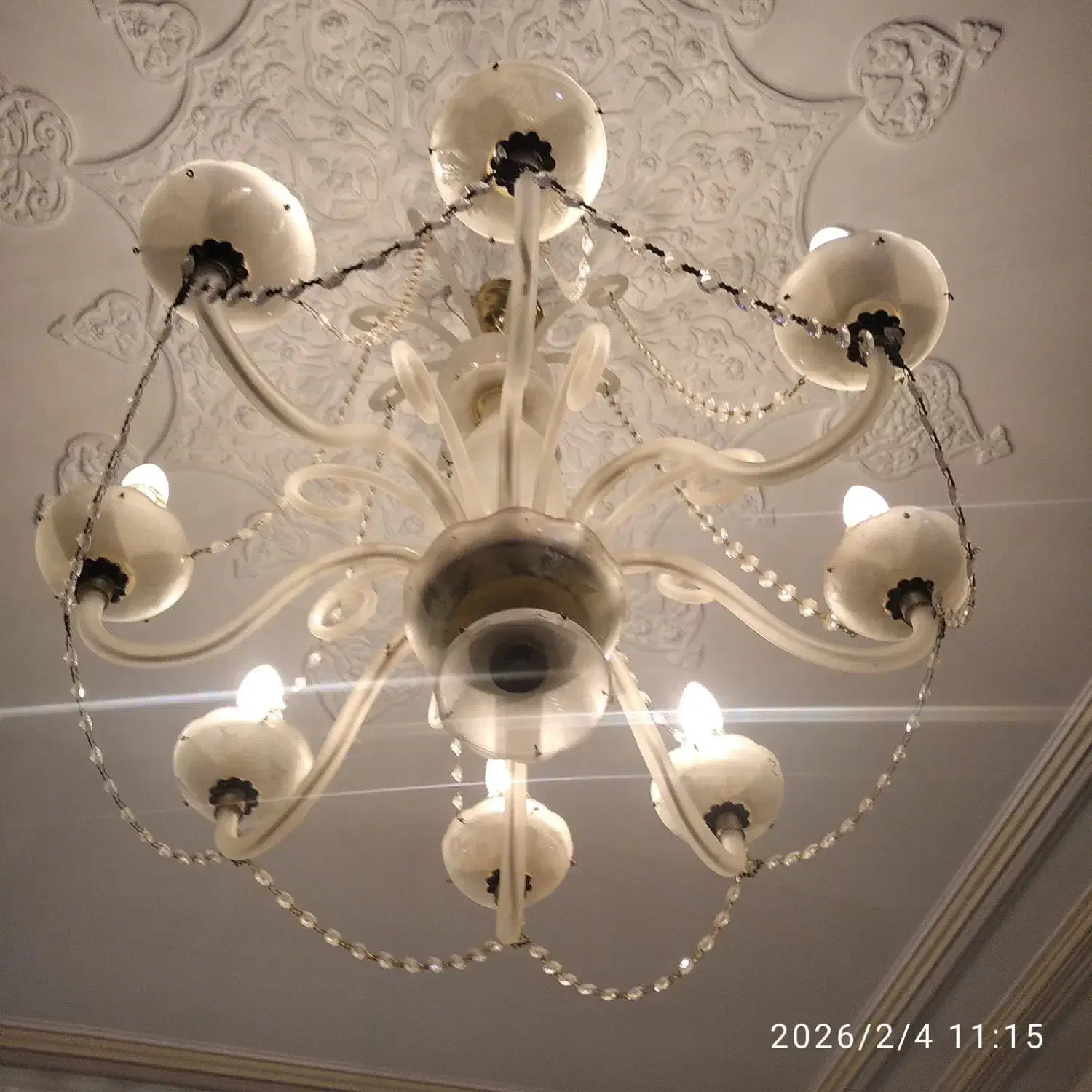 لوستر ۸شاخه در حد نو|لوستر و چراغ آویز|قم, باسکول|دیوار