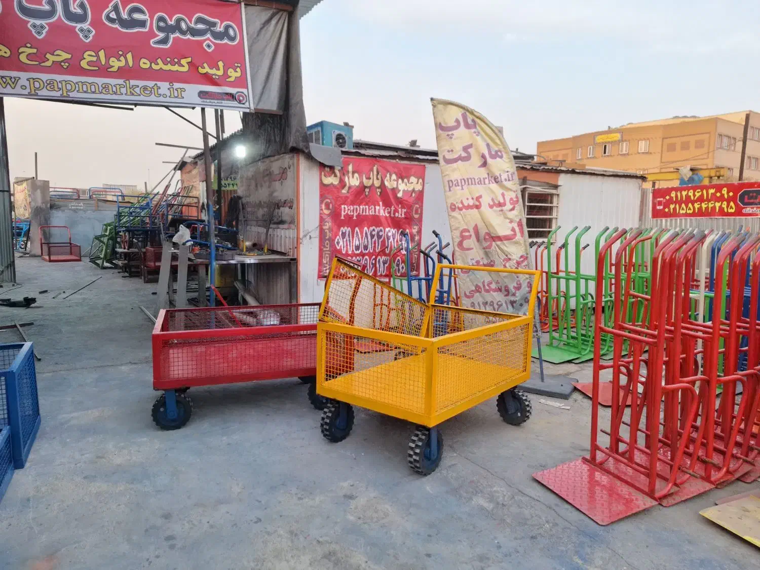 ترولی چهار چرخ ۳ تن اج دار گاری دستی چرخ آج دار|ابزارآلات|ری, بازار آهن|دیوار