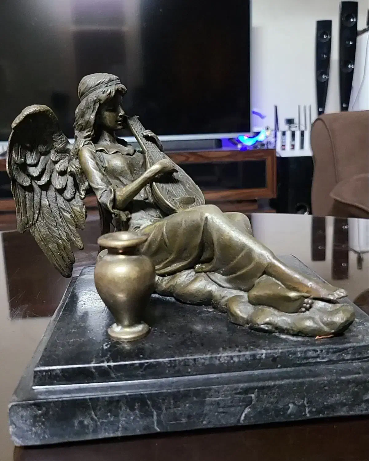 حراج مجسمه برنزی فرشته گیتار به دست|مجسمه، تندیس، ماکت|تهران, اکباتان|دیوار