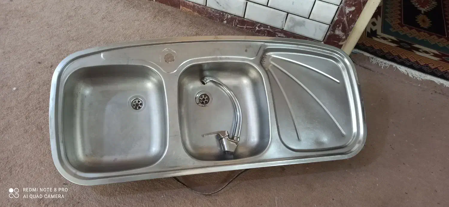 سینک ظرفشویی|آب‌چکان و نظم‌دهنده ظروف|آبادان, |دیوار