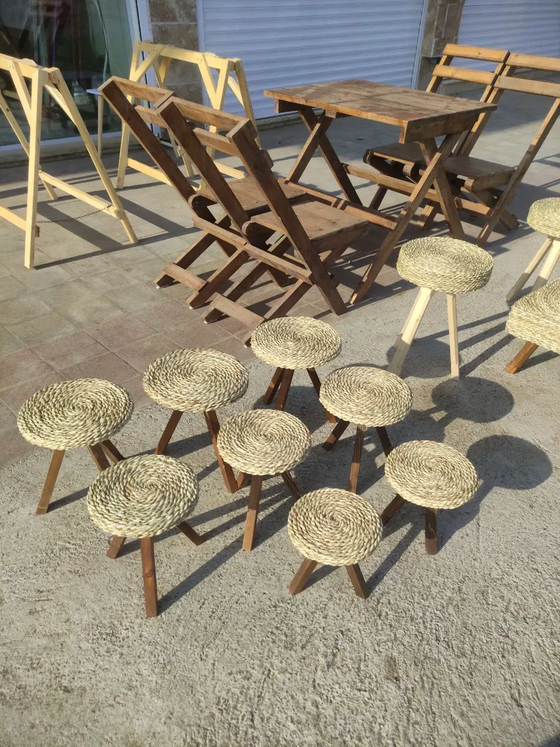 پایه گلدان حصیر|صنایع دستی و سایر لوازم تزئینی|لنگرود, |دیوار