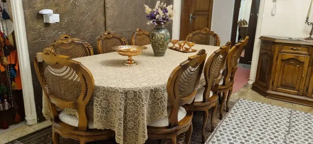 مبل ۹نفره و میزناهارخوری ۸نفره مدل یونانی حصیری|مبلمان خانگی و میز عسلی|تهران, عباسآباد|دیوار