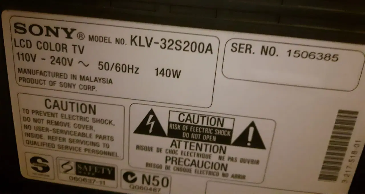 تلویزیون سونی ۳۲ اینچ bravia klv-32s200a|تلویزیون و پروژکتور|تهران, امجدیه (خاقانی)|دیوار