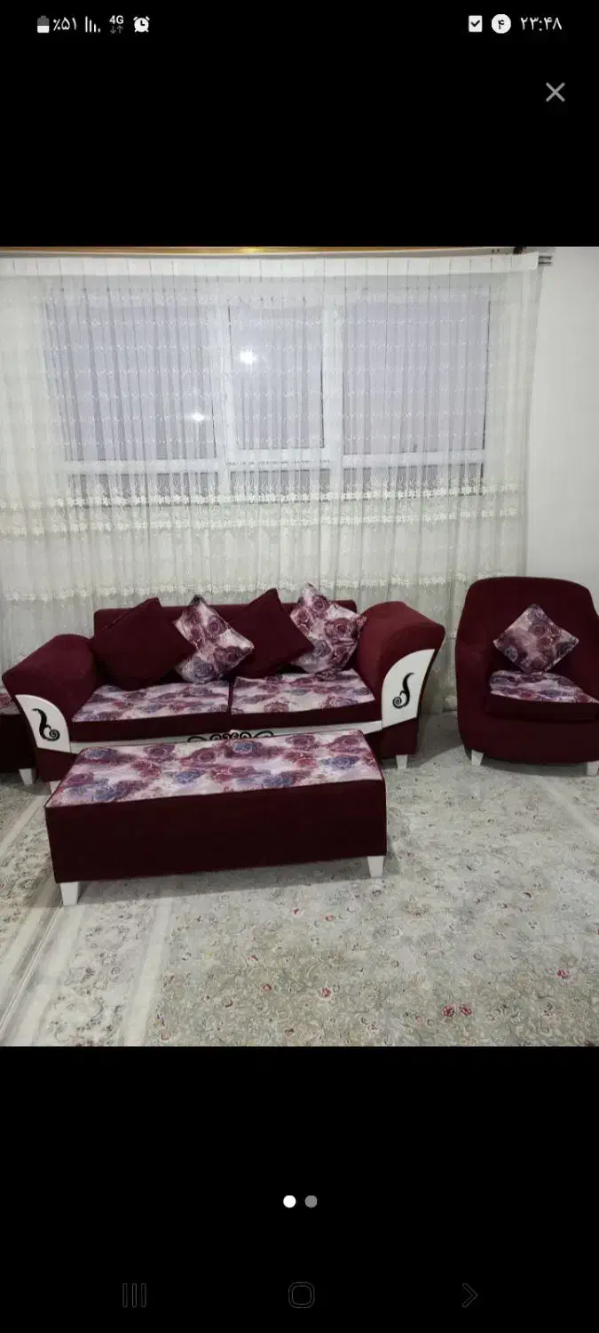 مبل راحتی ۷ نفره به همراه جلومبلی|مبلمان خانگی و میز عسلی|محمدشهر, همایون ویلا|دیوار