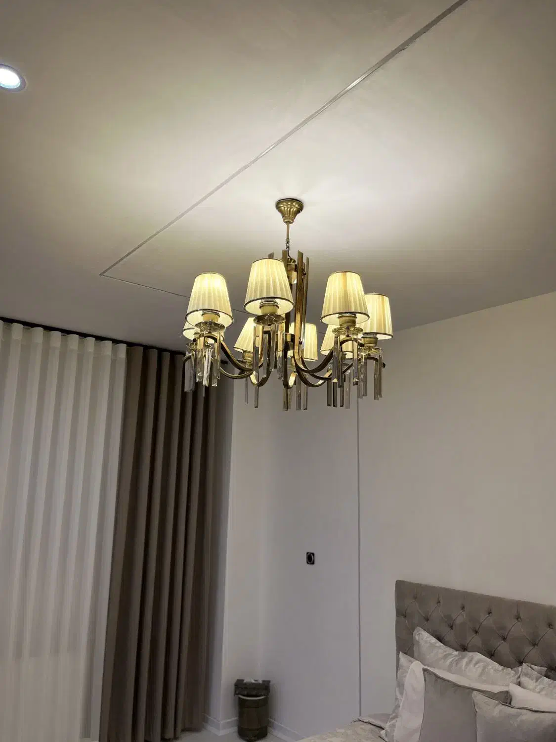 لوستر 8شعله برنز|لوستر و چراغ آویز|شاهرود, |دیوار