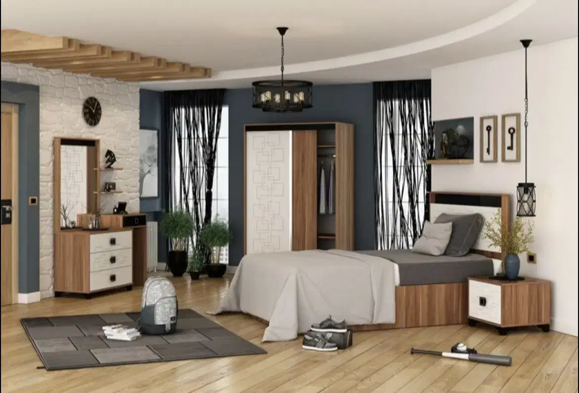 سرویس تخت خواب جوان (بخر آسون ، بخواب آروم)|تخت و سرویس خواب|یزد, |دیوار