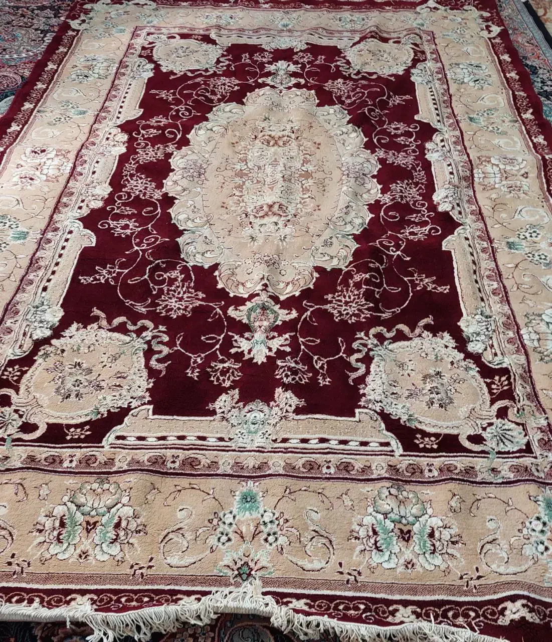 سه عدد فرش ۶متری کاشان|فرش|فومن, |دیوار