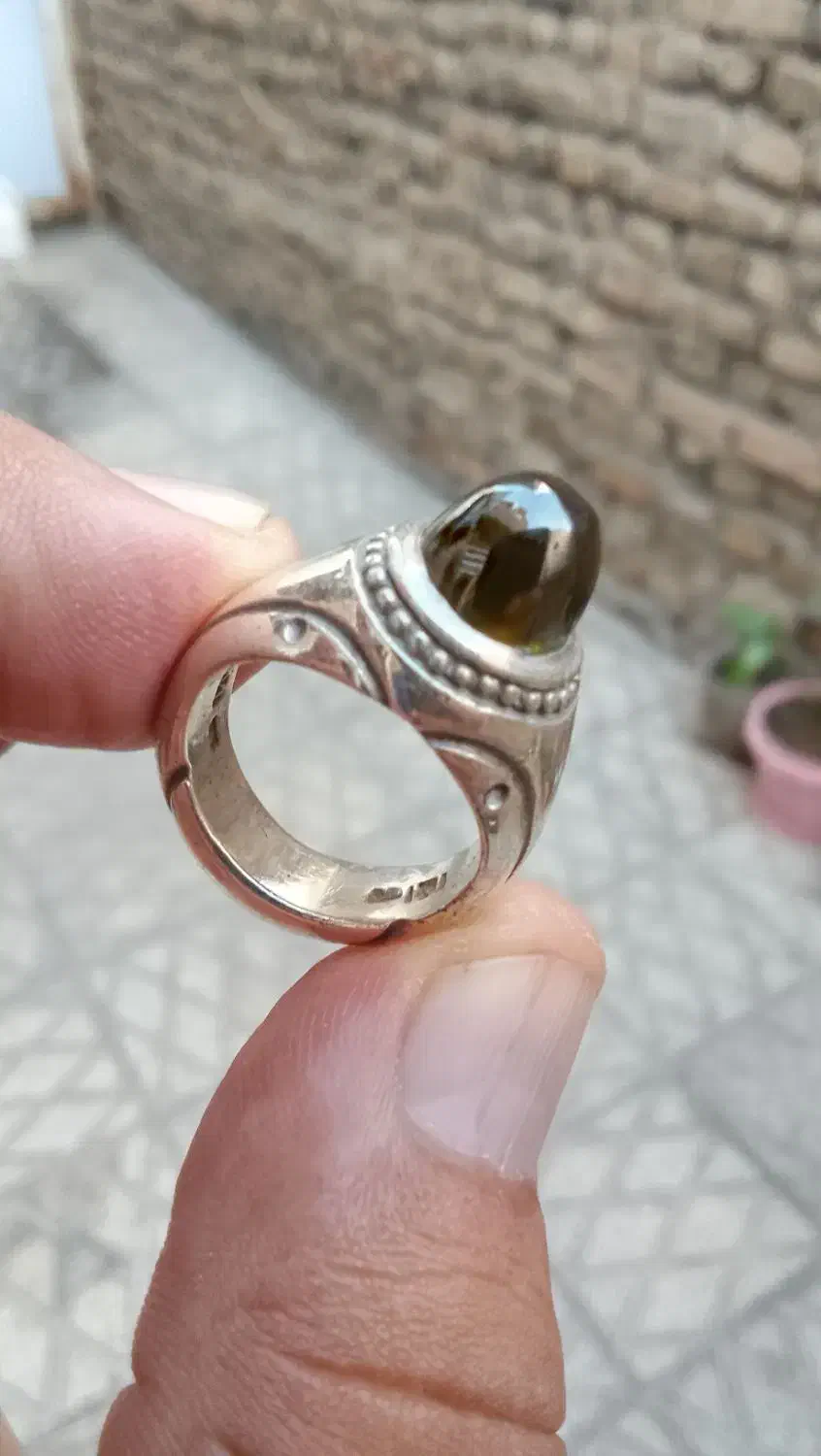 انگشتر عقیق یشم|جواهرات|خرم‌آباد, |دیوار