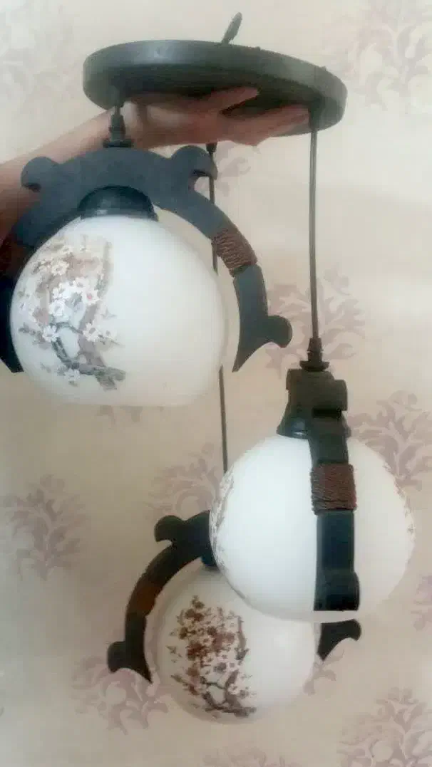 لوستر آویز سه شاخه حبابدار|لوستر و چراغ آویز|مشهد, سرافرازان|دیوار