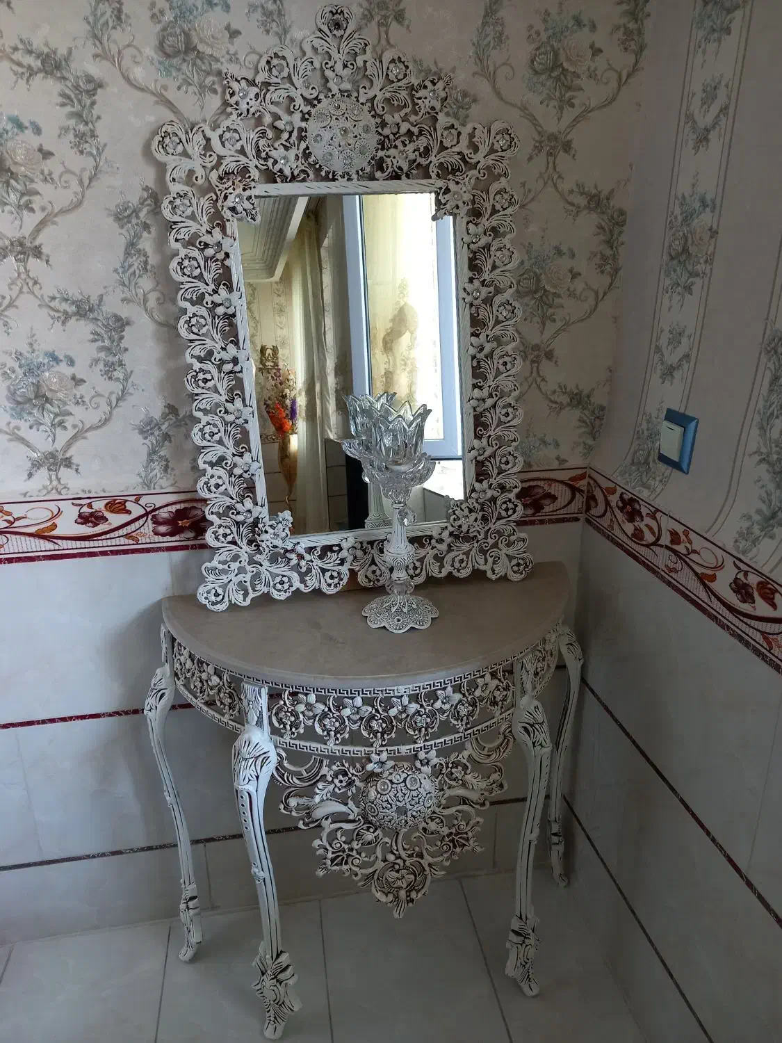 اینه شمعدان سالم|بوفه، ویترین، کنسول|آبیک, |دیوار