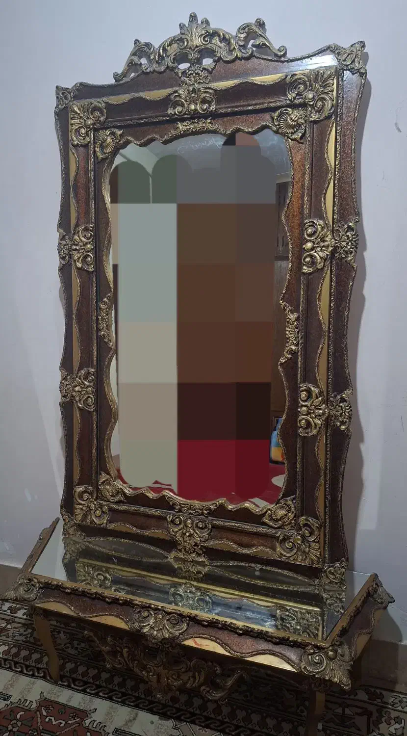 اینه کنسول چوبی|بوفه، ویترین، کنسول|گنبد کاووس, |دیوار