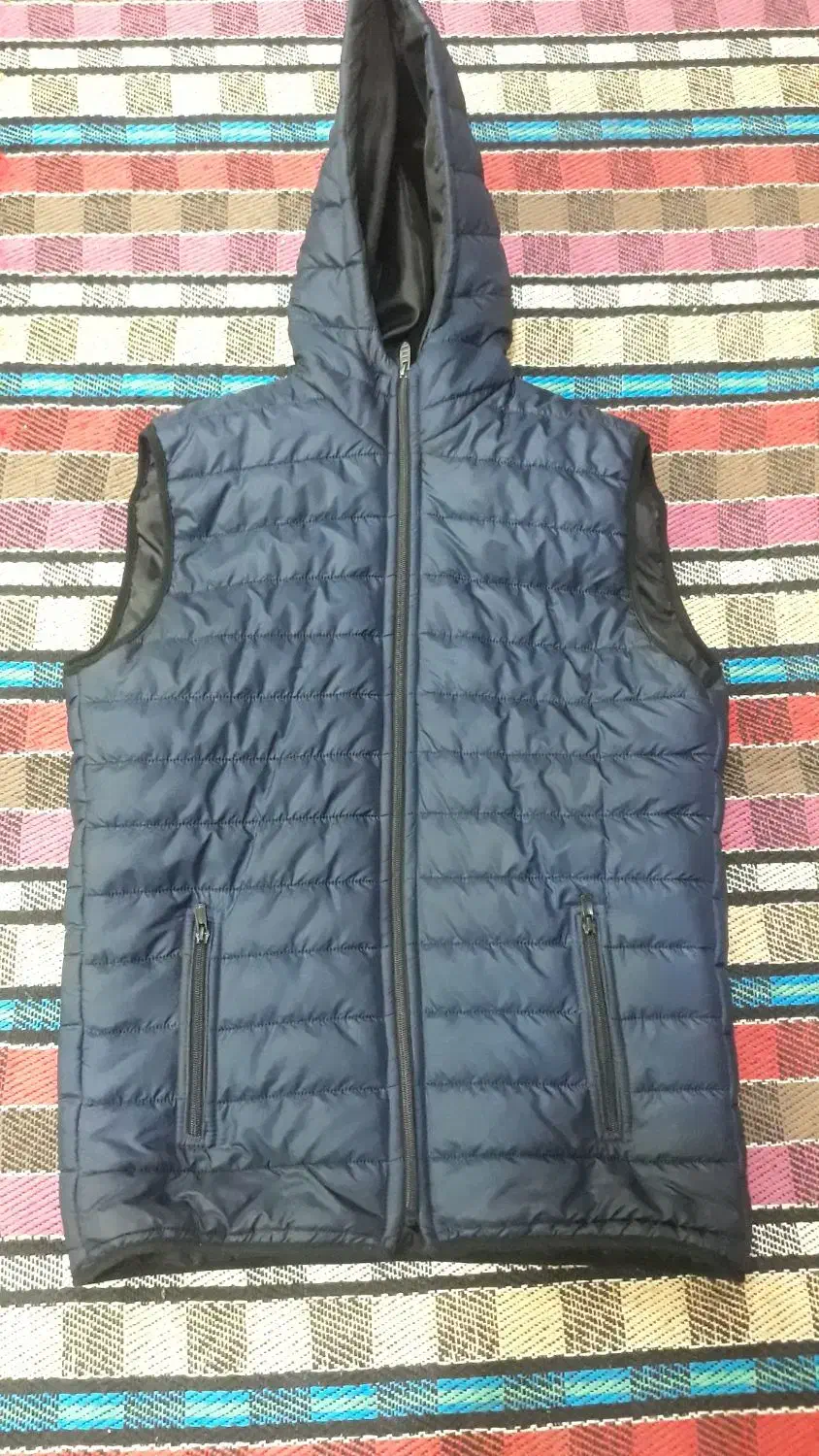 پافر نو رنگ سرمه ای سایز لارج|لباس|اطاقور, |دیوار