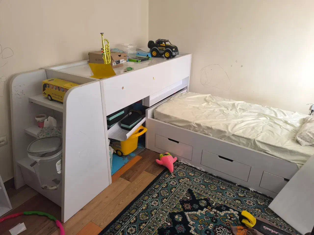 تخت دو طبقه کودک تمام MDF|تخت و سرویس خواب|رشت, گیل|دیوار