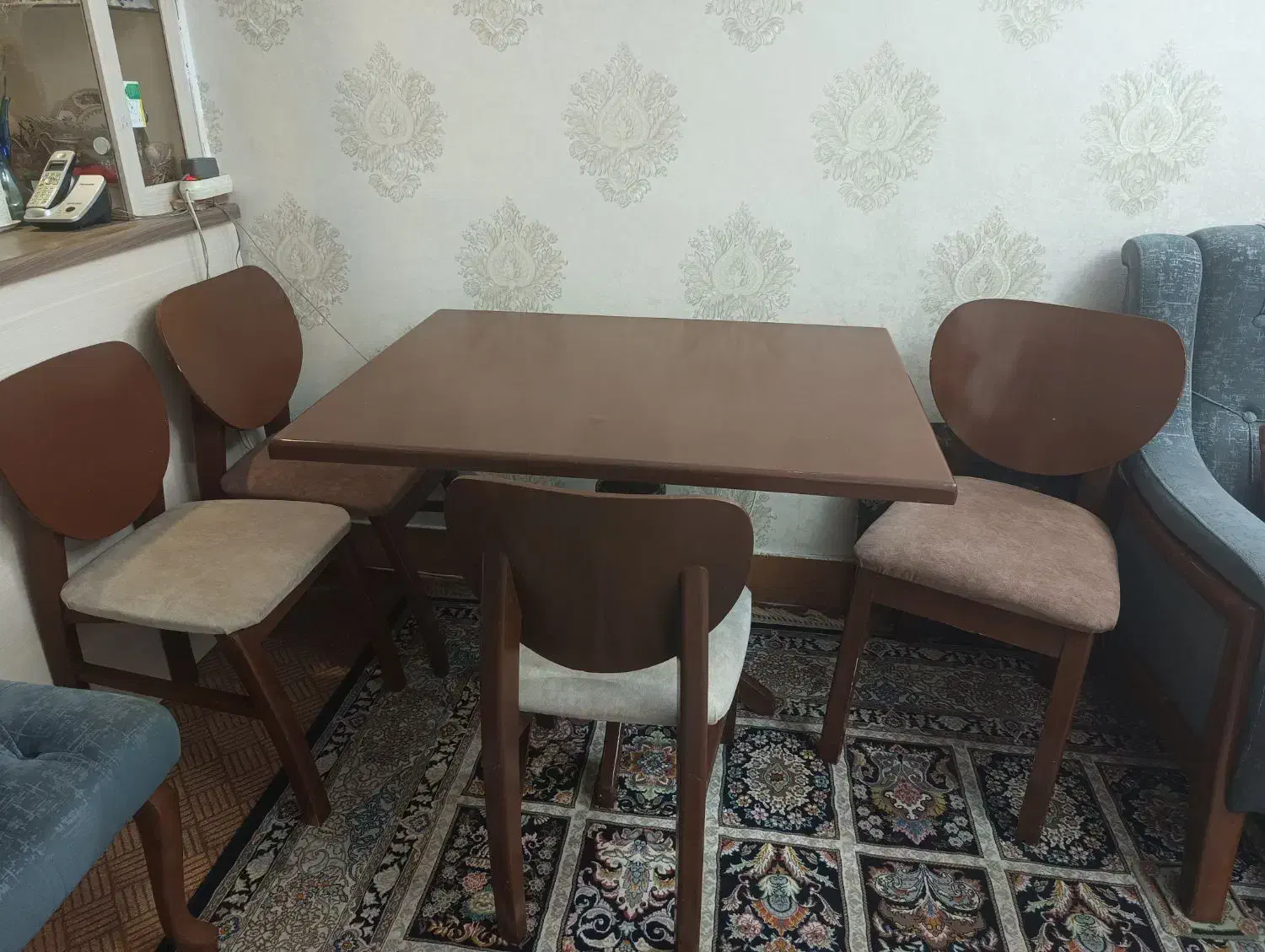 میزو صندلی ناهارخوری 4نفره درحدنو|میز و صندلی غذاخوری|قم, شاه سید علی|دیوار