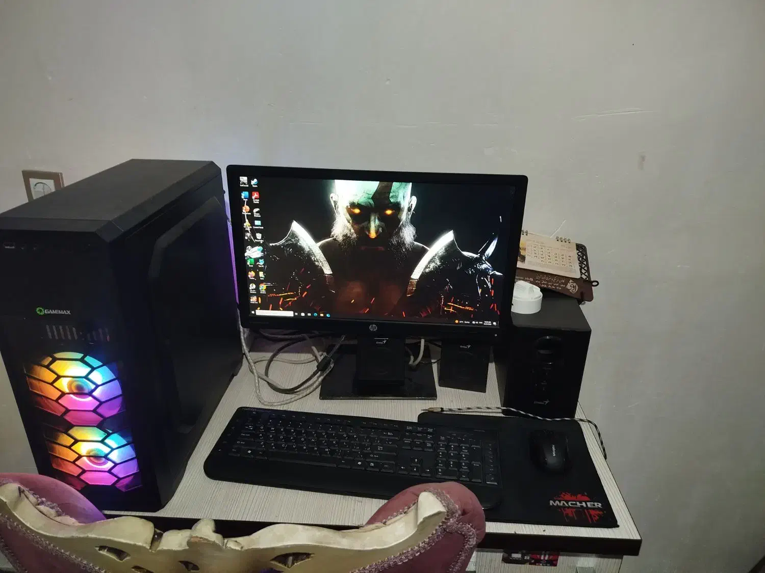 کیس گیمینگ همراه با موس کیبورد مانیتور|رایانه رومیزی|نظرآباد, رسالت|دیوار