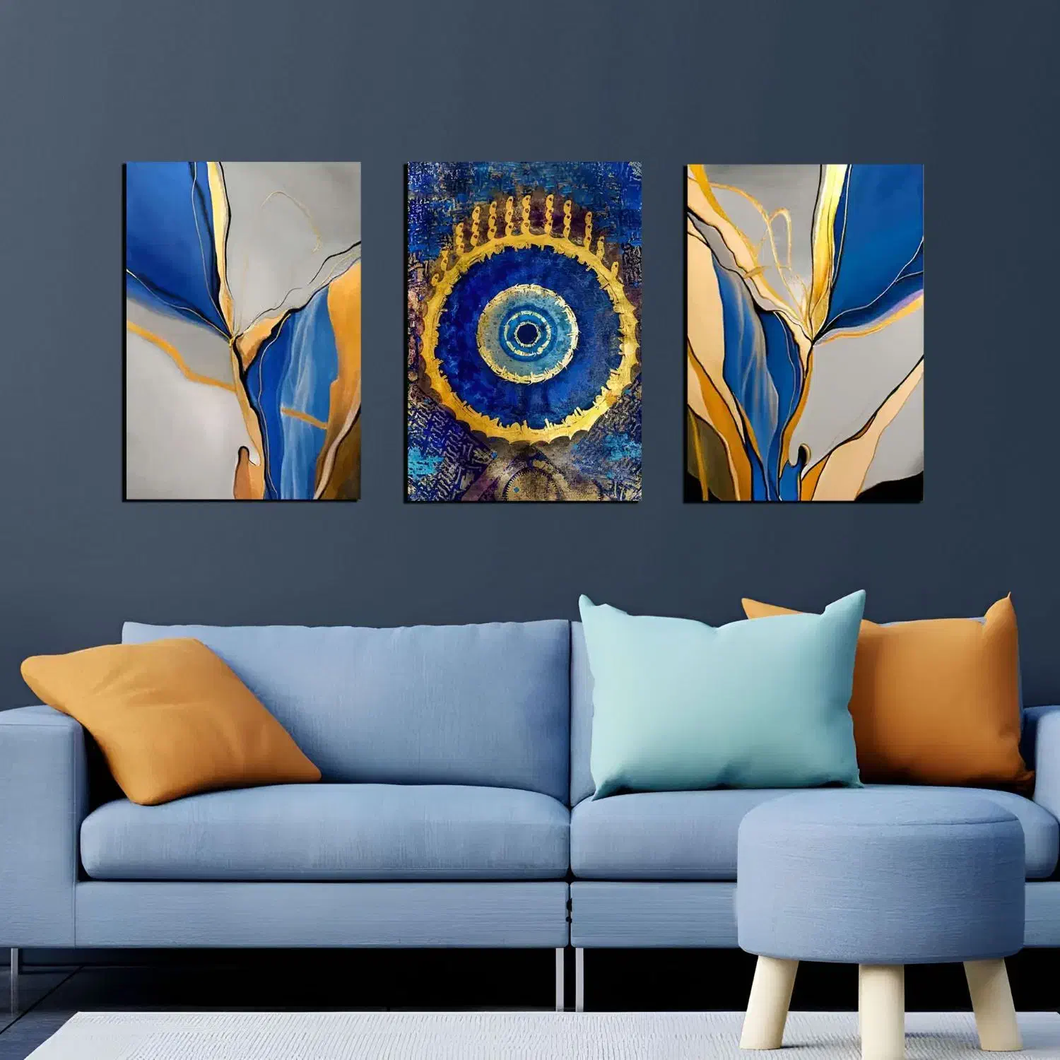 تابلو سه تیکه دکوراتیو چاپی بسیار زیبا|تابلو، نقاشی، عکس|سنندج, |دیوار