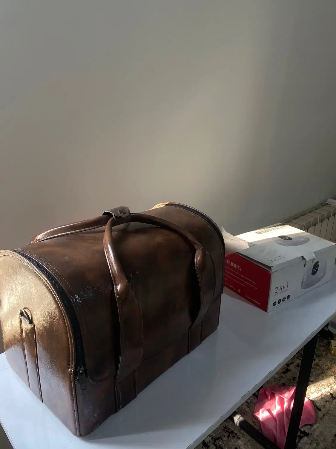 وسایل ناخنکاری با کیف چرم و یووی با سوهان برقی|آرایشی، بهداشتی، درمانی|تبریز, |دیوار